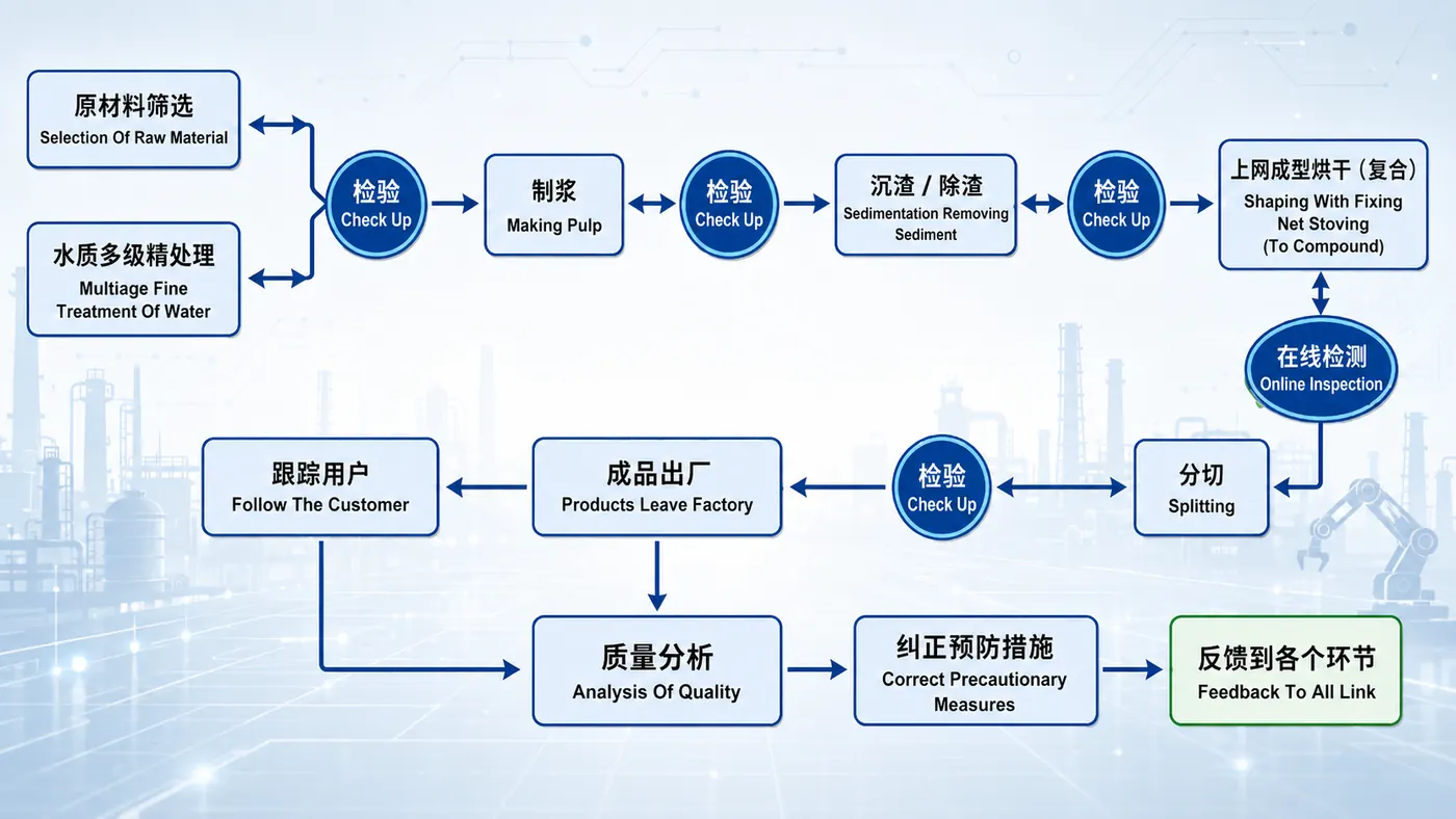AGM separator manufacturing process flowchart
